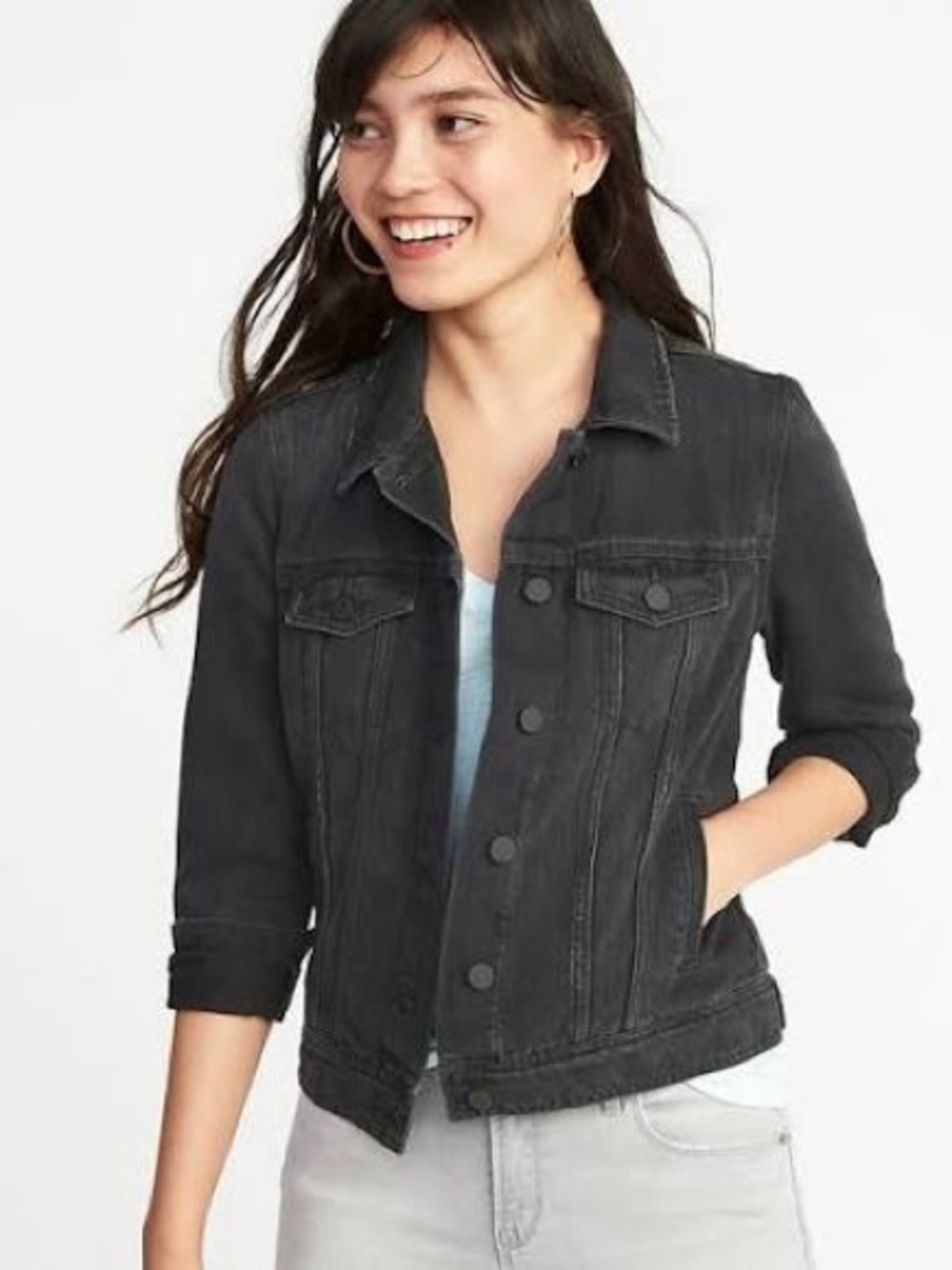 Old Navy Black Denim Jacket XL